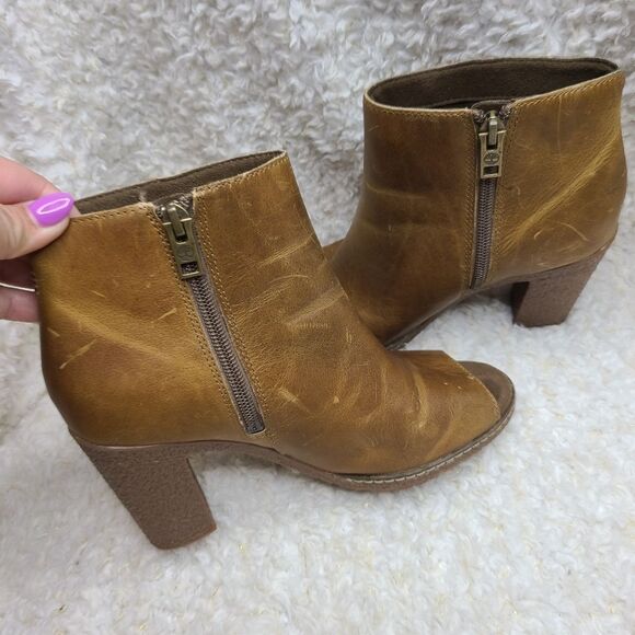 Timberland Women's Tillston Peep Toe Ankle Boots sz 7 - Picture 8 of 11